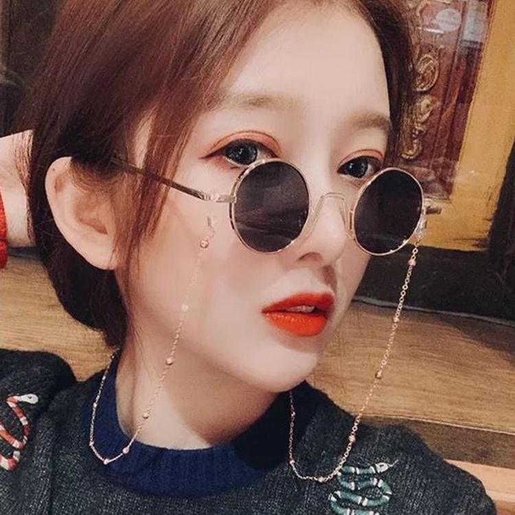 Women's 2022 Retro Korean Style Metal Round Sunglasses - Small Face, Internet Celebrity Fashion