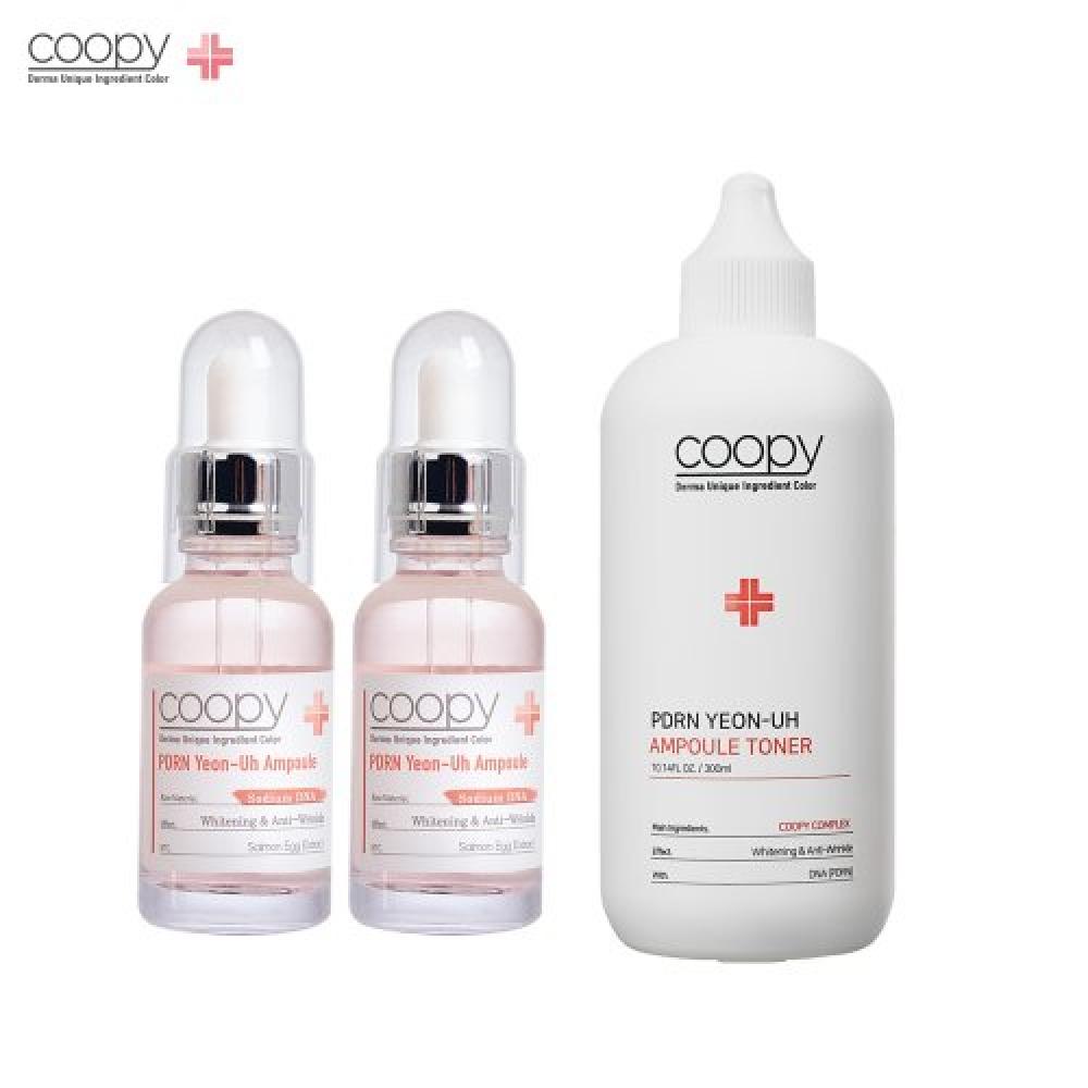 Coopy Pdrn Salmon Ampoule 30ml 2pcs+Pdrn Salmon Ampoule Toner 300ml 1ea FREE
