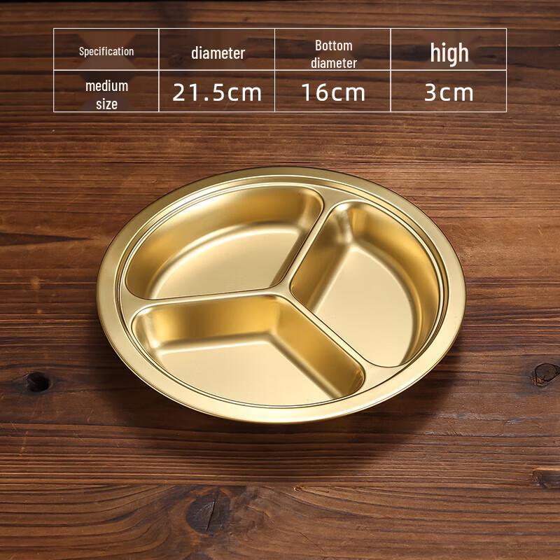 Stainless Steel Divided Lunch Plate