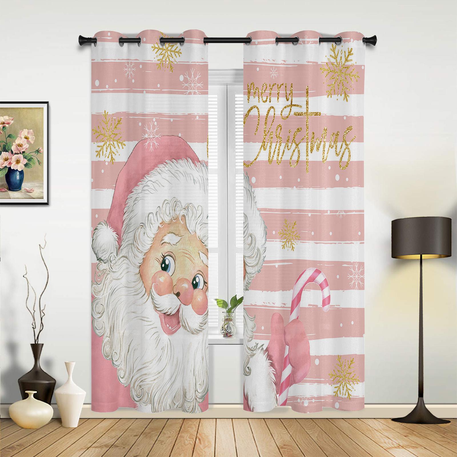 

Рождественские оконные шторы, Декор для дома, спальни, кухни, гостиной, рождественские украшения, рождественские подарки, Navidad Natal, Новый год 135W x 60H(cm) x1