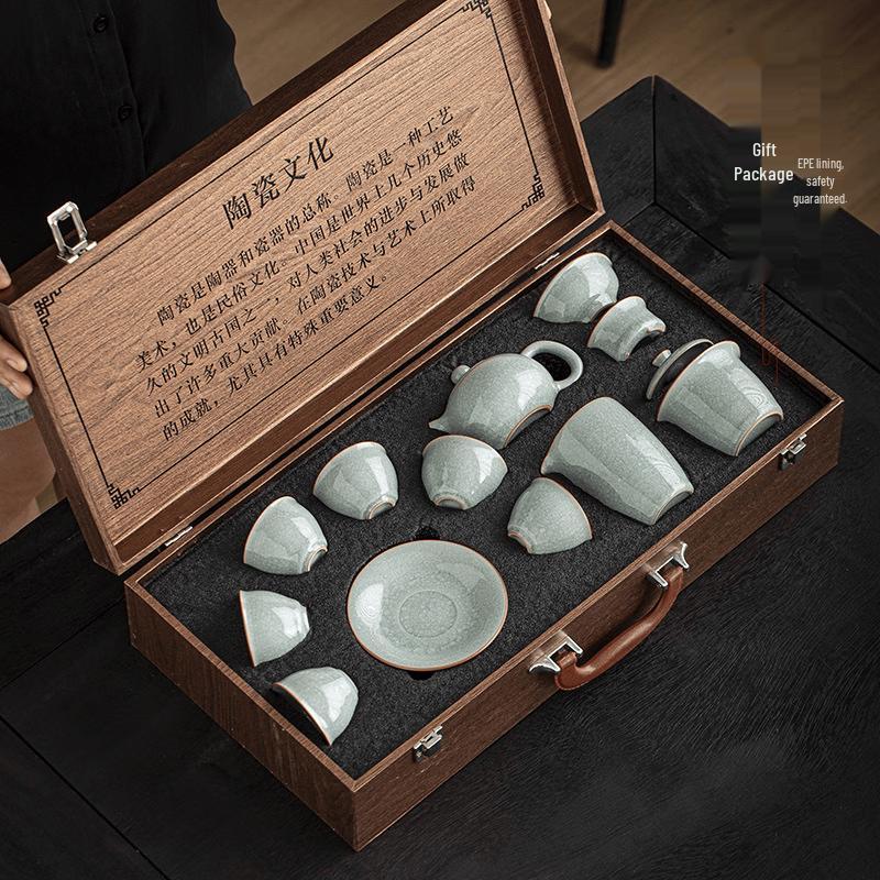 Ru Kiln Ceramic Kung Fu Tea Set