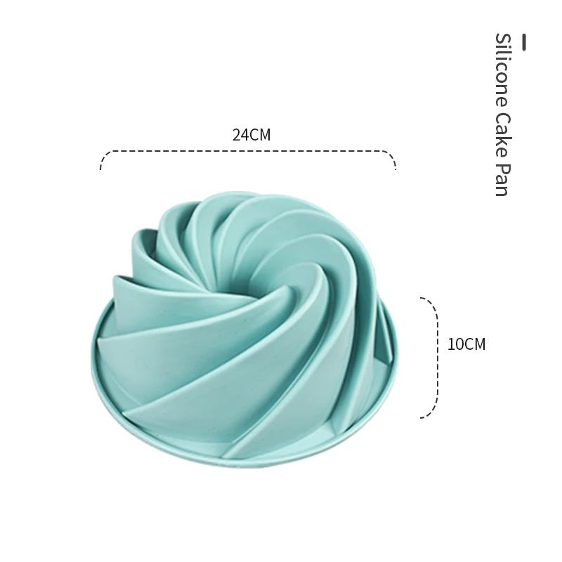 3D Shape Silicone Cake Mold DIY Pastry Baking Tools for Cake Pan Kitchen Fluted Tube Pan Bakeware Cake Decorating Tool Bake Tool