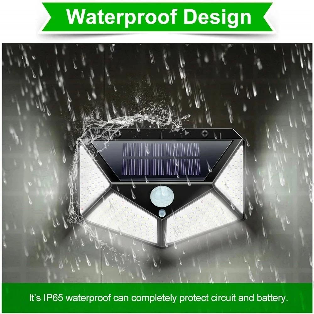 12Pack 100 LED Solar Wall Lamp With 3 Modes Security Motion Sensor Outdoor Waterproof Solar Lights for Yard Garage Deck Garden