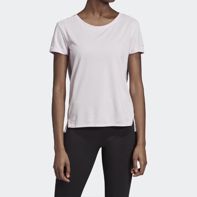 adidas Training Sports Round Neck Short Sleeve T-Shirt Women Tops Sky-Blue EI6384