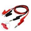 1Pair Double End Test Lead Wire Electrical Voltage 4Mm Banana Plug Alligator Clip 20A Multimeter Diy Test Wires