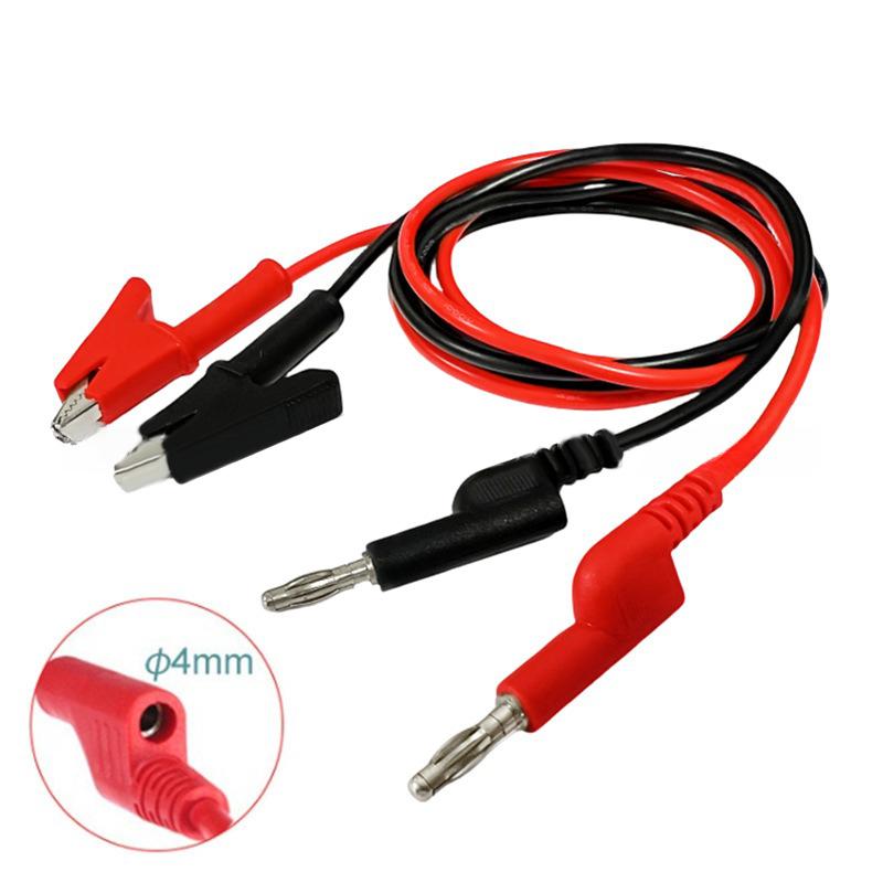 1Pair Double End Test Lead Wire Electrical Voltage 4Mm Banana Plug Alligator Clip 20A Multimeter Diy Test Wires