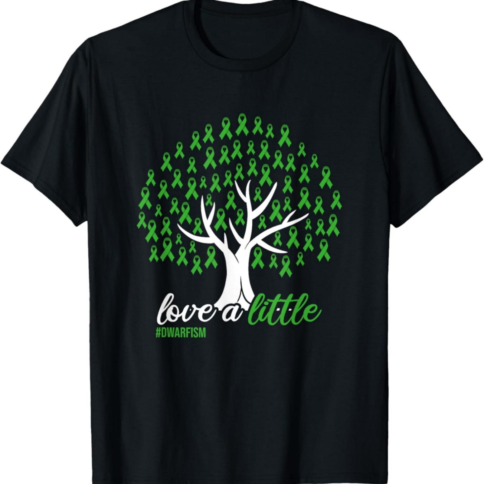 Love A Little - Green Ribbon Tree Dwarfism Awareness T-Shirt S