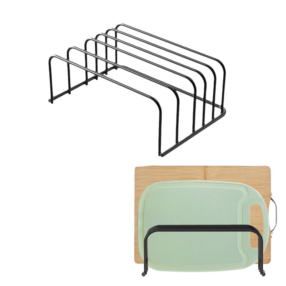 Bolded Chopping Board Organizer Iron Art Dish Holder Kitchen Organizer Pot Lid Rack  Plate