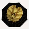 Golden Hour Wings: Timeless Elegance StickerUmbrella, Portable 3-Fold Umbrella for Men & Women,Christmas Gift ES106