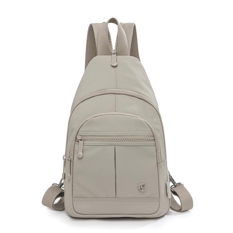Повседневный женский рюкзак модный нейлоновый маленький рюкзак нагрудная сумка двойного назначения многокарманный холщовый Оксфорд одноплечевой кроссбоди спортивная сумка серый