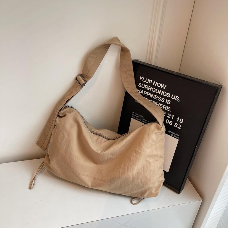 

Women s bag new casual cloth bag large-capacity work commuter bag light shoulder messenger tote bag хаки