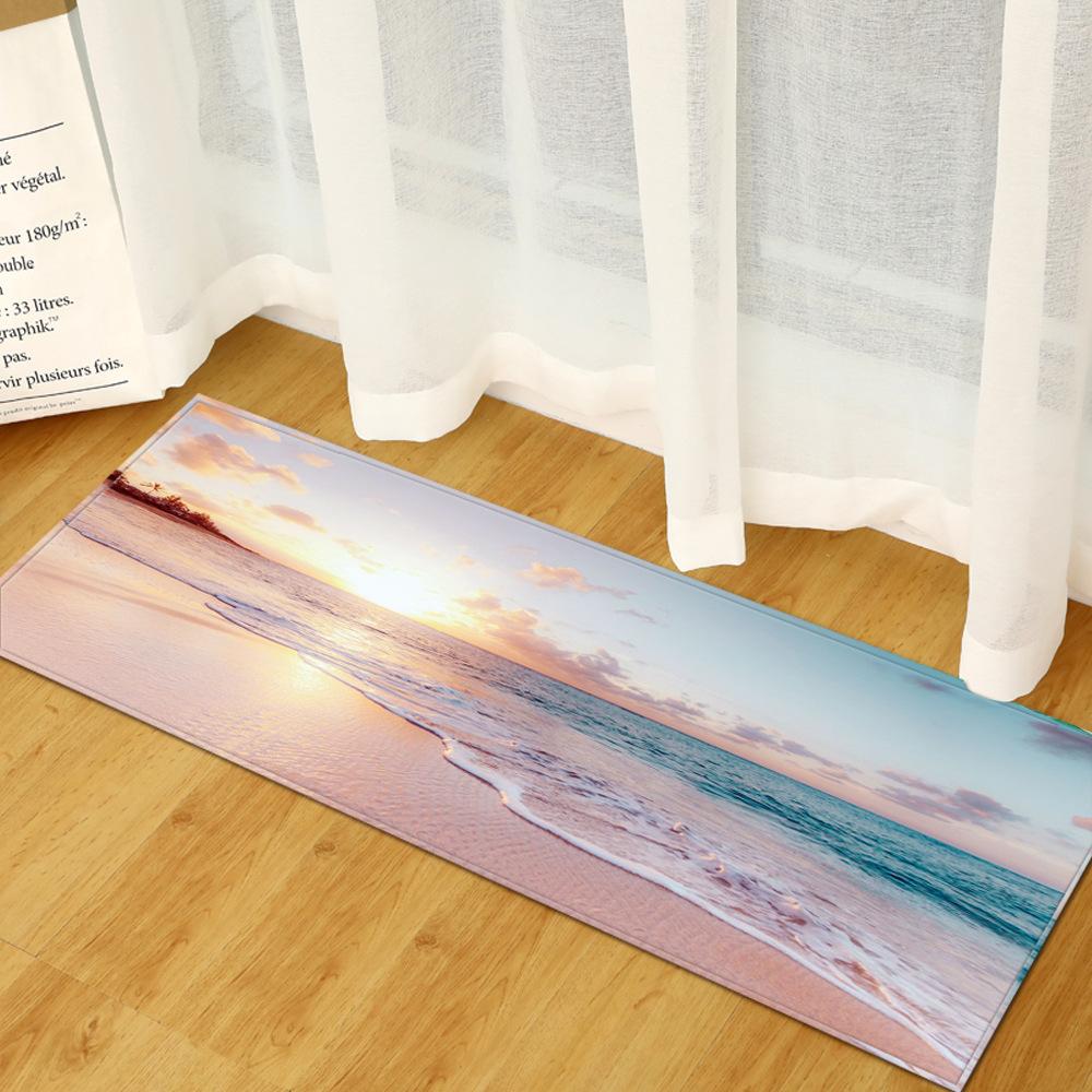Scenic Dust Removal Door Mat Kitchen Absorbent Strip Bathroom Non-Slip Mat Bedroom Living Room Floor Mat Carpet