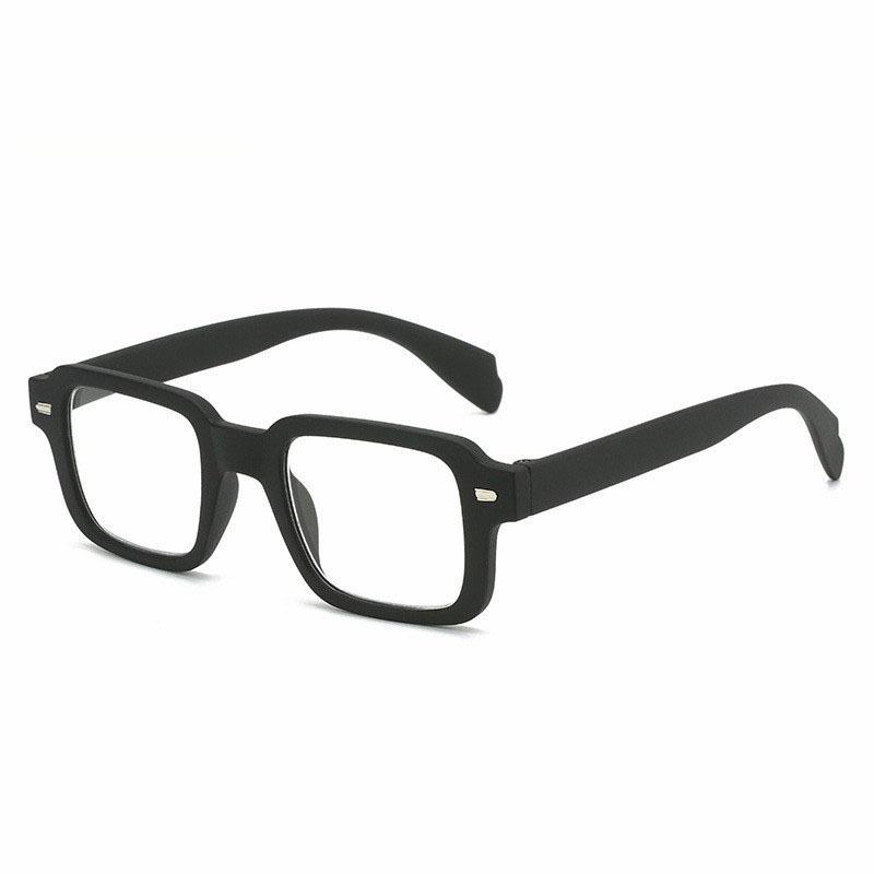 

HD Ultra-light Square Frame Reading Glasses – Artistic Rivet, Frosted, Three Colors, Japanese & Korean Style. +400 Reading