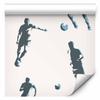 Wallpaper - Football Characters - Action and Movement In Silhouettes On a Light Background