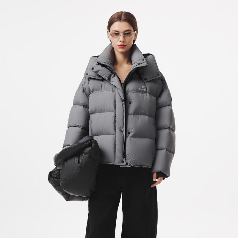 Tanboer Women's Short Puffy Down Jacket with Detachable Hood TB5530538Z