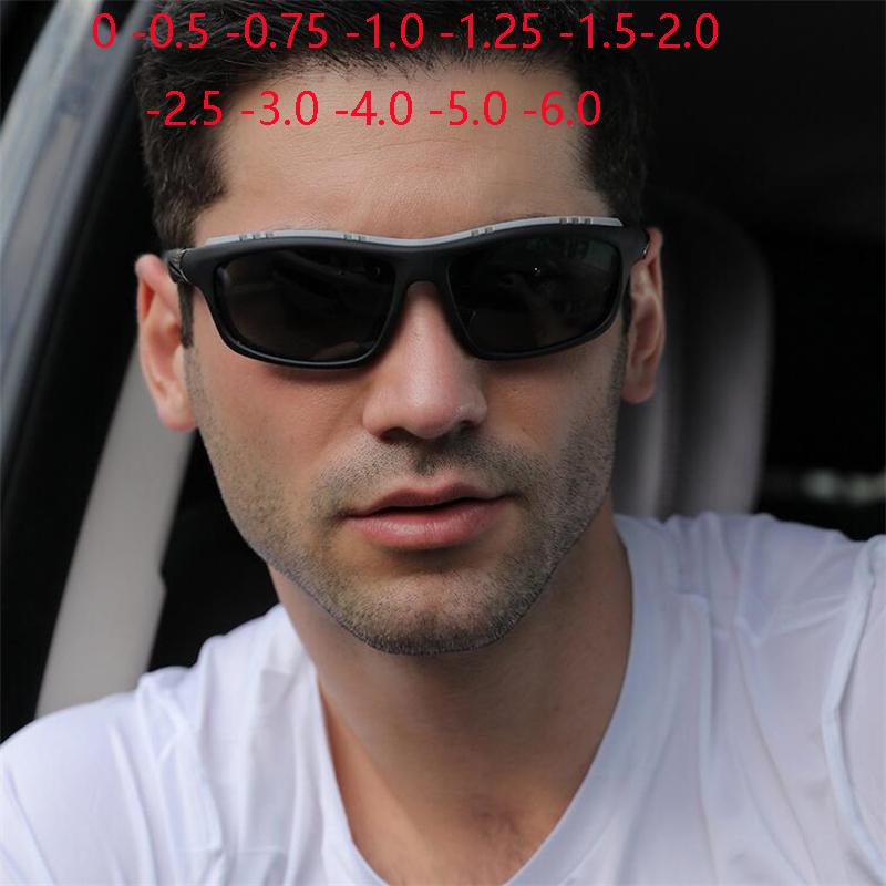 Outdoors Sports Windproof Myopia Sun Glasses Men Car Driving Nearsighted Sun Glasses With Diopters 0 -0.5 -0.75 To -6.0