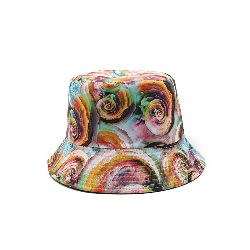 Starry Sky Black Hole 3D Printed Bucket Hat Flat Top Versatile Men And Women Travel Sunshade Basin Hat Double-Sided Can Wear Hat