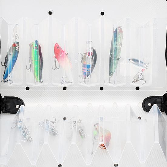 Fishing Lure Storage Bag, Waterproof Squid Jig Hook Organizer Zipper Bag, Foldable Fishing Tackle Hard Bait Protective