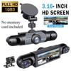 Dashcam a 4 Lenti: Registrazione HD 1080P (Anteriore, Posteriore, Sinistra, Destra) & Vista posteriore
