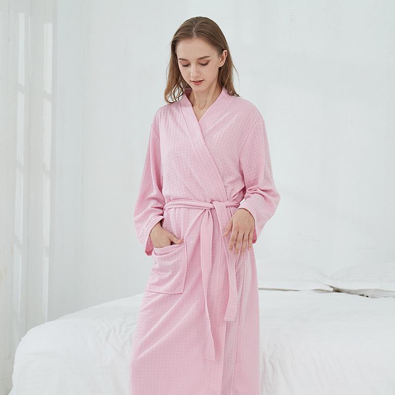 Vaflový župan Dámský župan Dámská noční košile Dlouhé milenky Domácí oblečení Župan