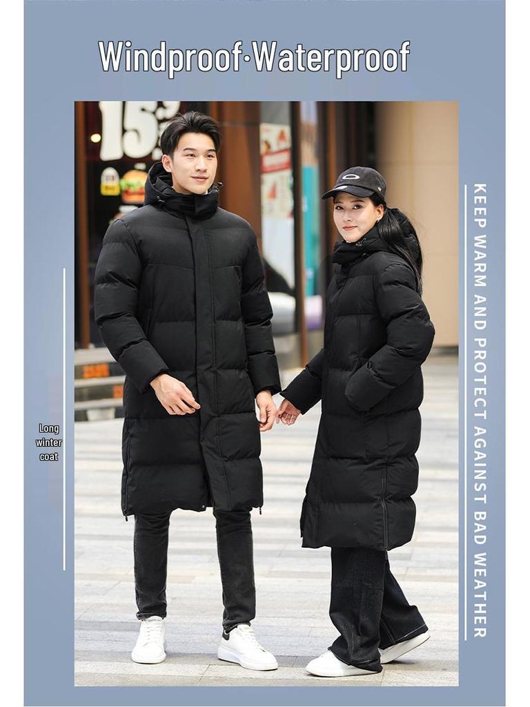 Unisex Sports Cotton-Padded Mid-Length Winter Training Overcoat for Students and Coaches