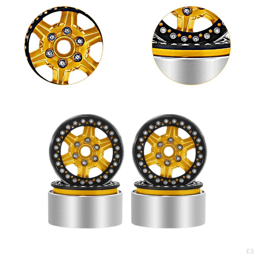 4 Pieces Race Car Wheel Hub Tires Accessories Professional Easy Installation 2 Inch Dia Sturdy RC