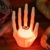 Warm LED Spooky Lamp Skeleton Hand Ghost Face Pumpkin/Scary Eyeball Night Light, Halloween Party Table Centerpiece for Home Decoration And