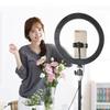 10 Inch Dimmable LED Circle Fill Light USB Camera Video Lamp with Tripod Phone Clip Set