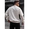 Smoked Rundhals Oversize Basic Herren Sweatshirt 6048