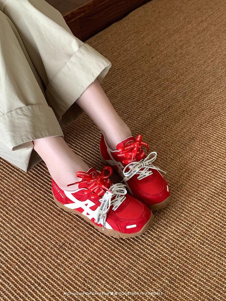 Genuine leather German training shoes women's 2025 autumn new shoes women's platform sports and leisure shoes retro inner height-increasing Forres