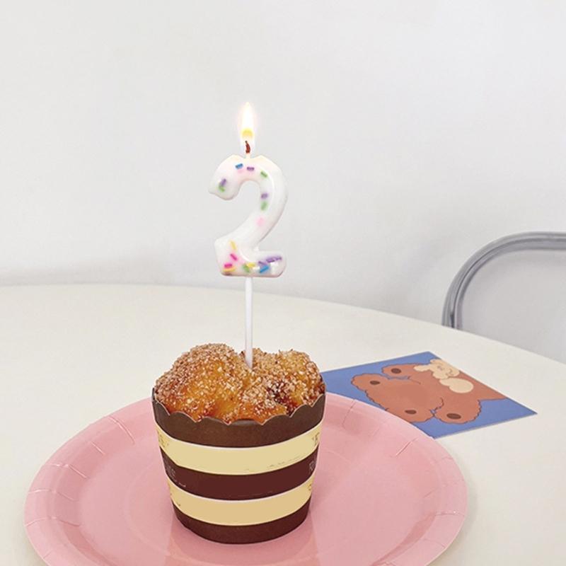 Unique Kids Birthday Cake Candle Decoration Colorful Wax Number for Party Celebration and Family Gatherings
