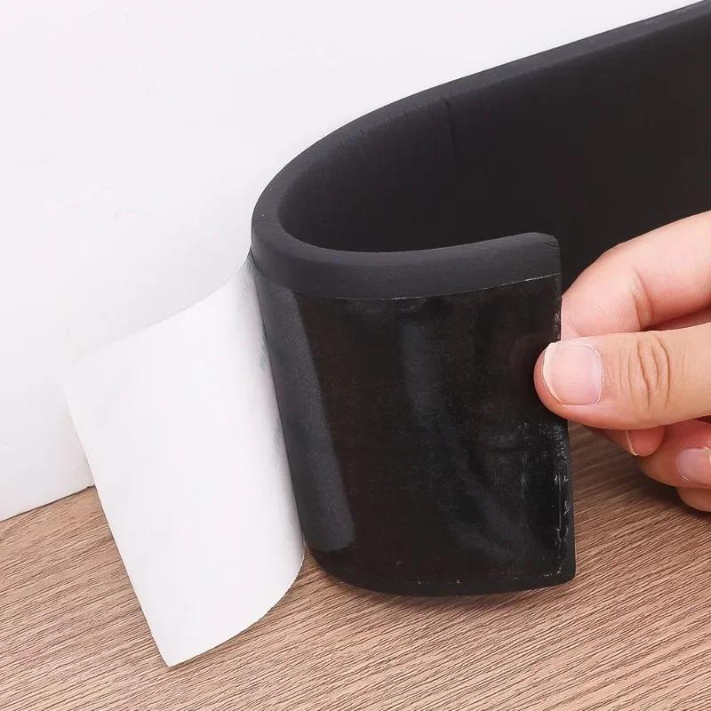 Self Adhesive Skirting Line 3D Wall Stickers Thickened Anti-collision Decoration Strips Bedroom Living Room Corner Line Stickers