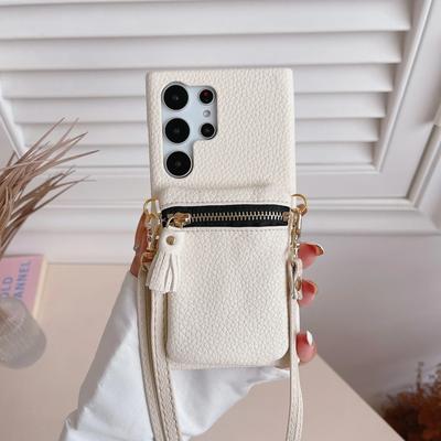 Zipper Wallet With Card Holder Crossboby Phone Case for Samsung Galaxy S24 S22 Ultra Plus S23 FE A15 A25 A35 A55 A24 A34 A54 A14