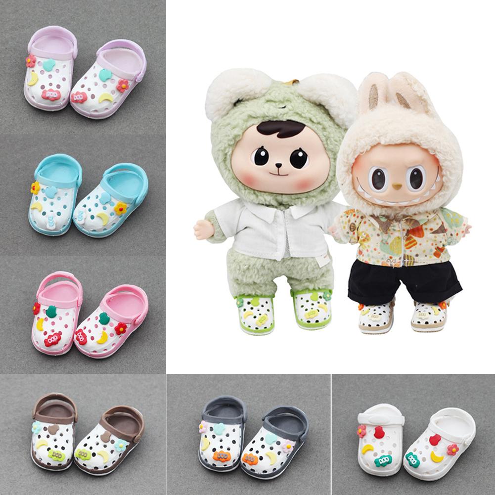 For LABUBU Slipper Shoes Suitable for 17cm Cotton Dolls Shoes Boots Toys Casual Sports Shoes Dolls Accessories DIY Doll Toys