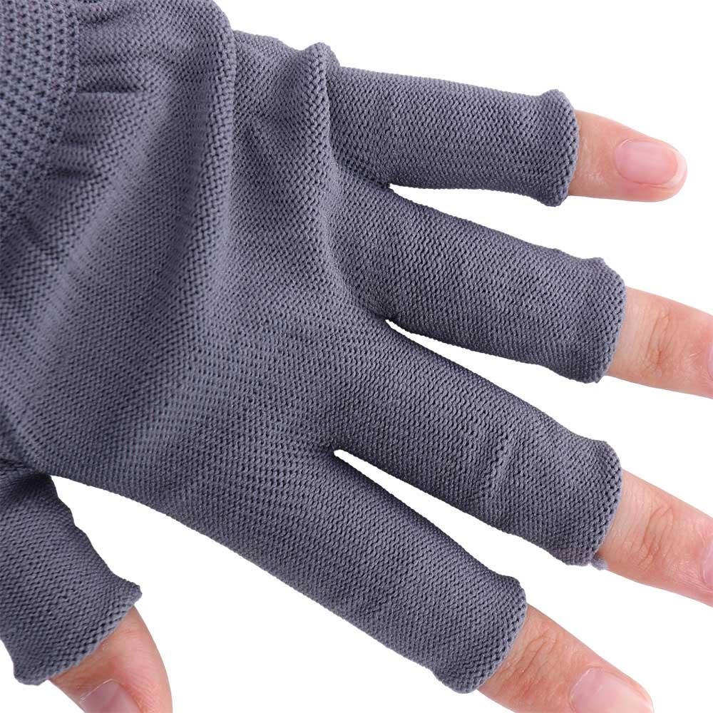 Gloves Outdoor Cycling Men Nylon Gloves Anti-skid Mittens Show Two Fingers  Gloves