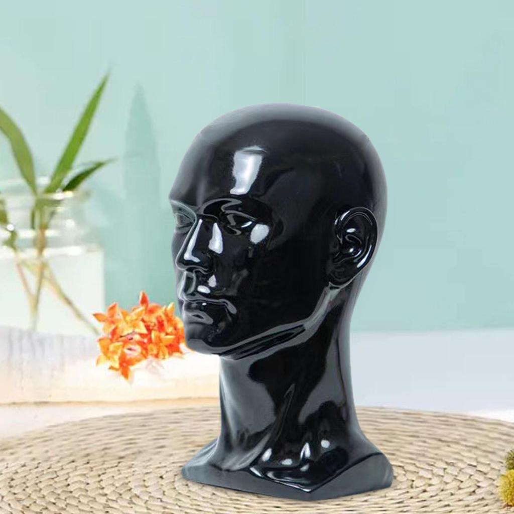 Male Mannequin Head Display Stand for And Hats in Retail Settings