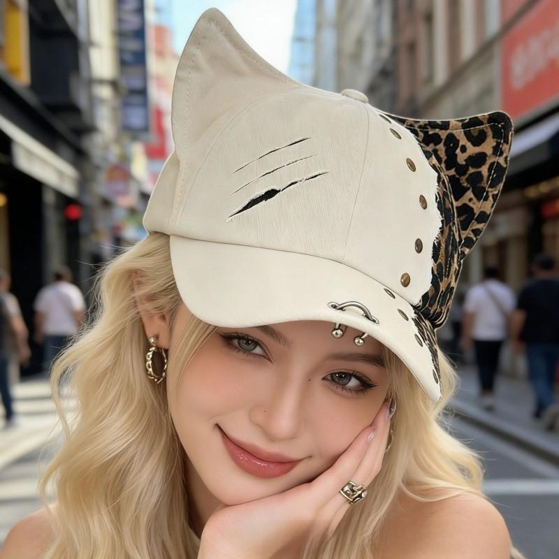 Cotton Baseball Cap With Rose Embroidery For Spring And Fall Sun Protection