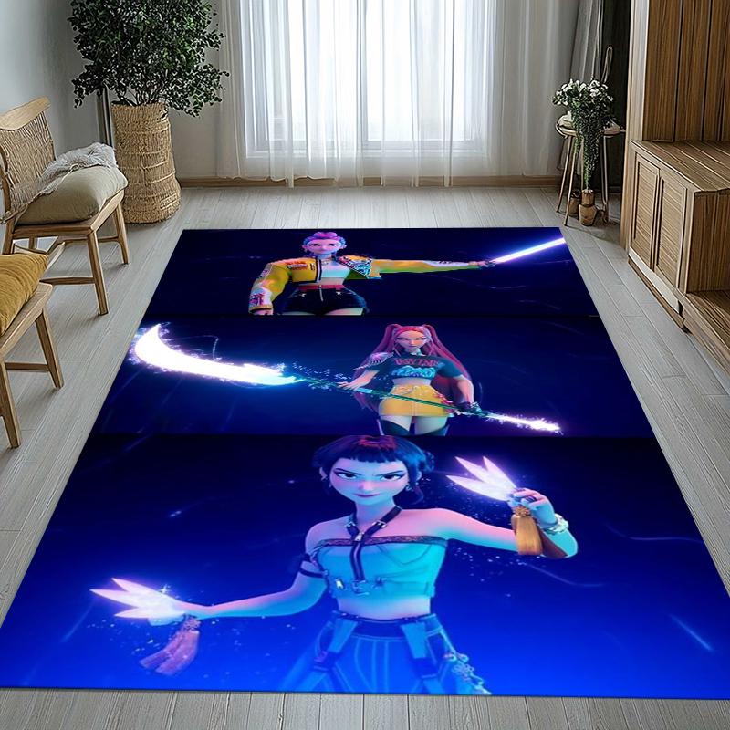 K-Pop Demon Hunters Golden Saja Boys Living Room Non-Slip Area Rug Soft Carpet for Bedroom Playroom Sofa,Home Decor Doormat
