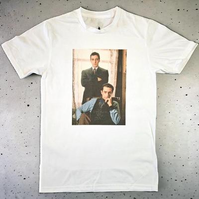 Robert De Niro and Al Pacinos The Godfather Mafia White Tshirt  Pure Cotton Allseason Couple Street Style Topshirt