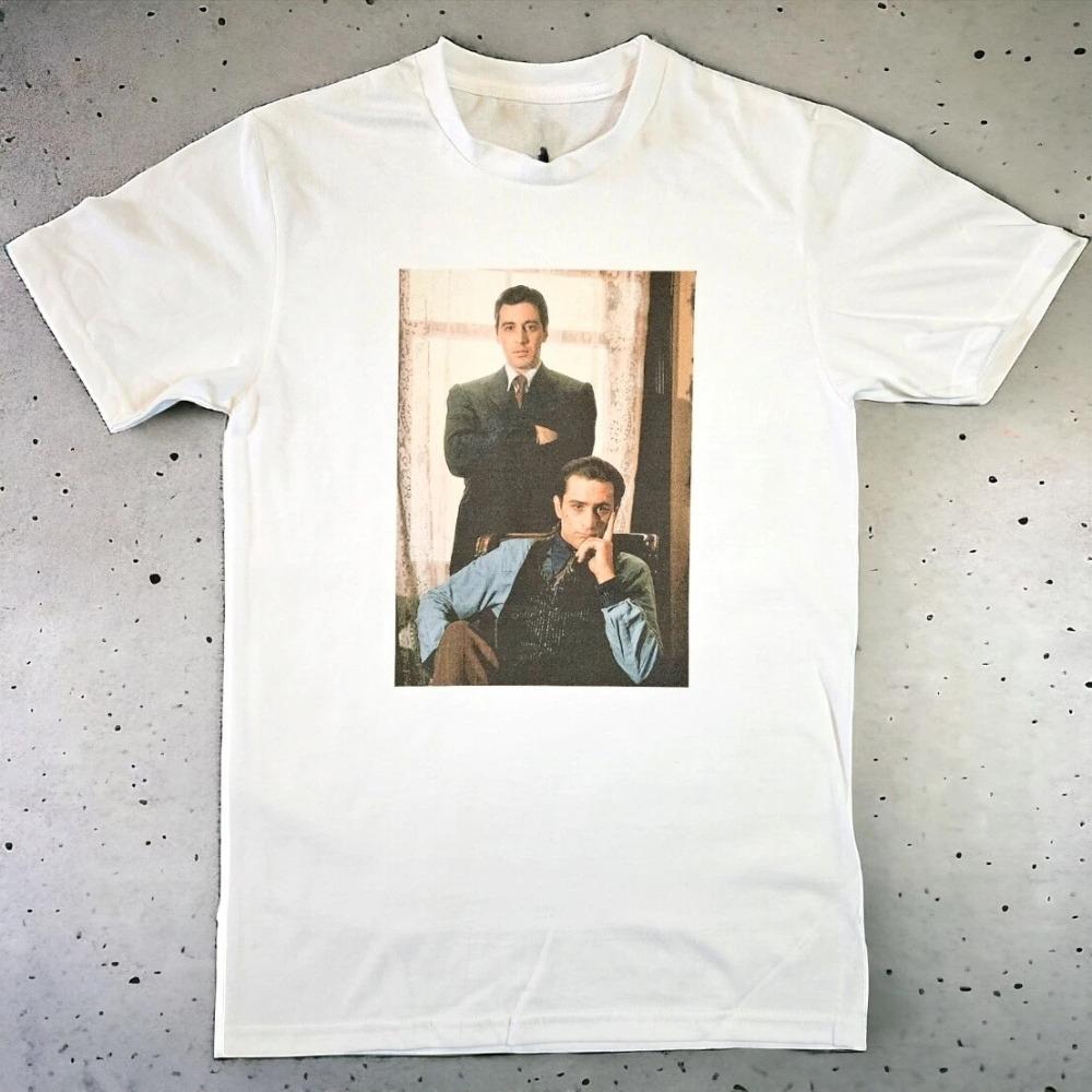 Robert De Niro a Al Pacino Kmotr Mafie bílé tričko Čistá bavlna celoroční pár street style top