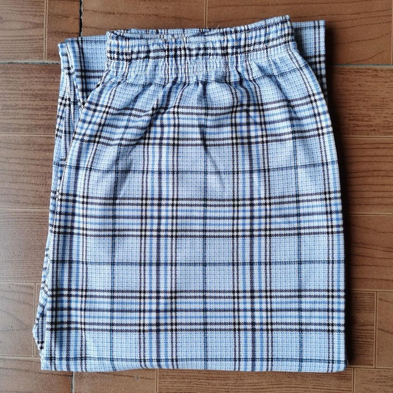 

Мужская хлопковая пижама - Свободные клетчатые брюки с эластичной талией, Большой размер, Полосатый дизайн для комфорта One Size