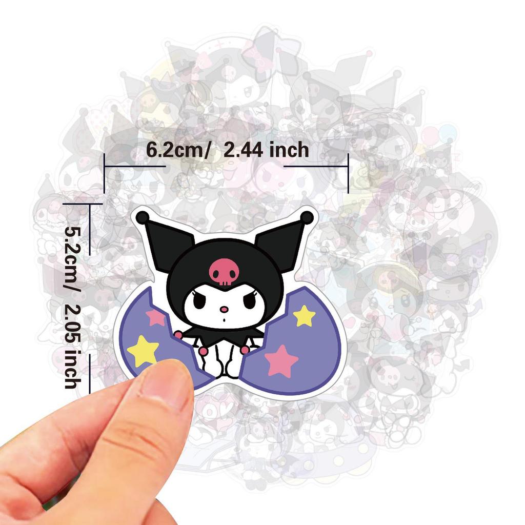 50 Kuromi Stickers: Fun, Waterproof PVC Graffiti Designs for Kids, Cars, and More!