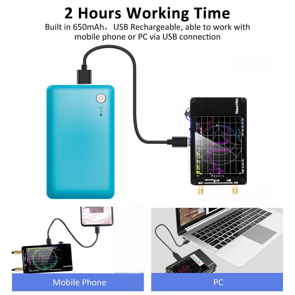 H Upgraded Antenna Vector Network Antenna Analyzer MF HF VHF UHF with SD Card Slot