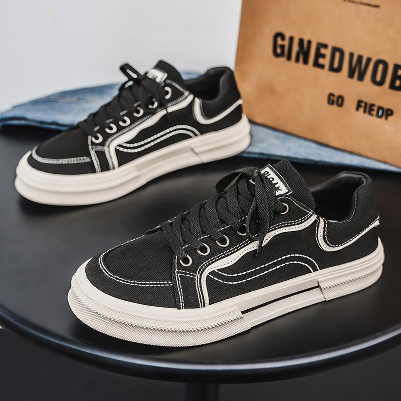 Canvas shoes men's summer breathable casual soft baseplate shoes youth sports shoes Korean version versatile simple cloth shoes 2025