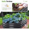 Raised Garden Bed with Cover Galvanized Oval Planter Garden Box Outdoor for Gardening Vegetables Flowers White 4x3x1 ft