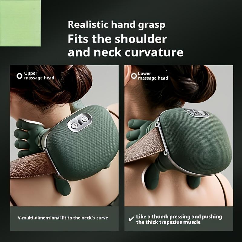 Master's Hand Shoulder Neck Massager, Elephant Technique, Hot Compression, Relaxation, Cervical Vertebrate Muscle, and Neck Massage Device, Kneading