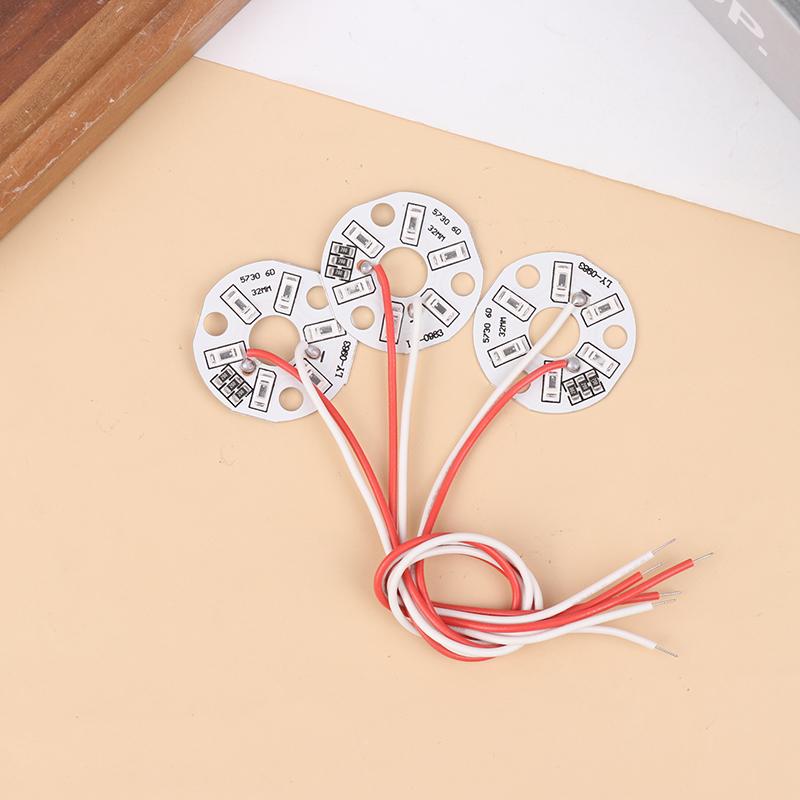 3Pcs 3W 5V Color Led Chip Bead Lights Board Bulb Round Transformation Light Source Dia 32Mm Green Blue Red Purple White Lamp