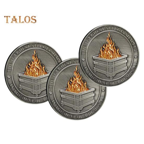 

Медаль Challenge Monet Dumpster в виде пламени в стиле ретро, серебряного цвета, уникальный аксессуар для офисного стола, памятный подарок (Новое письмо) 3 серебряный серый