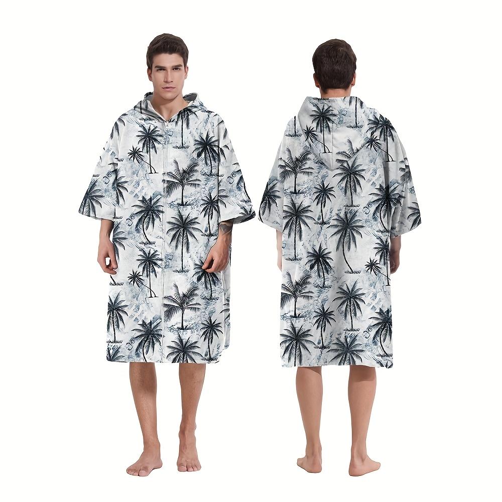 Erwachsenen Badeponcho mit Kapuze, Schwimm- und Strandtuch, Mit Reißverschluss, Geeignet für Schwimmen und Strandurlaube