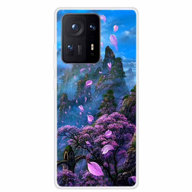For Xiaomi Mix 4 Case Luxury Soft Silicone Back Cover Phone Case For Xiaomi Mi Mix4 Coque TPU Cartoon 2106118C Fashion Funda